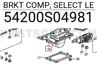 Honda 54200S04981 BRKT COMP, SELECT LE