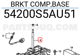 Honda 54200S5AU51 BRKT COMP,BASE