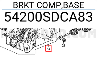 Honda 54200SDCA83 BRKT COMP,BASE