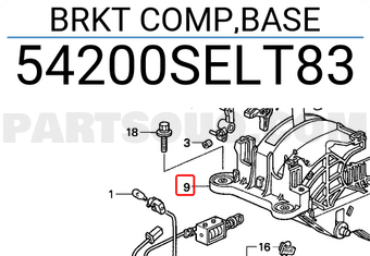 Honda 54200SELT83 BRKT COMP,BASE