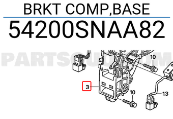 Honda 54200SNAA82 BRKT COMP,BASE