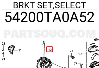 Honda 54200TA0A52 BRKT SET,SELECT