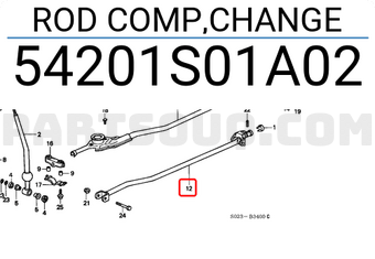 Honda 54201S01A02 ROD COMP,CHANGE