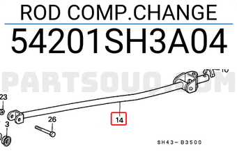 Honda 54201SH3A04 ROD COMP.CHANGE