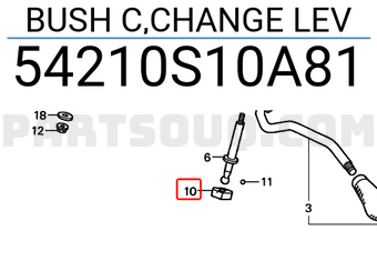 Honda 54210S10A81 BUSH C,CHANGE LEV