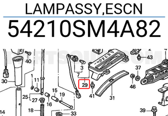 Honda 54210SM4A82 LAMPASSY,ESCN
