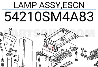 Honda 54210SM4A83 LAMP ASSY,ESCN