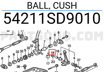 Honda 54211SD9010 BALL, CUSH