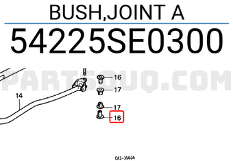 Honda 54225SE0300 BUSH,JOINT A