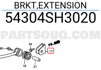 Honda 54304SH3020 BRKT,EXTENSION