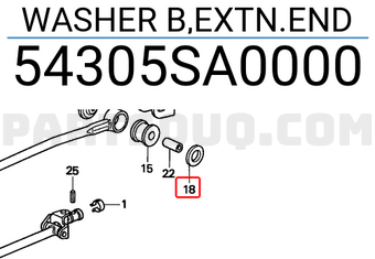 Honda 54305SA0000 WASHER B,EXTN.END