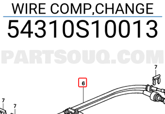 Honda 54310S10013 WIRE COMP,CHANGE