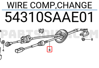 Honda 54310SAAE01 WIRE COMP,CHANGE