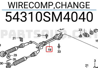 Honda 54310SM4040 WIRECOMP,CHANGE