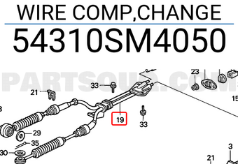 Honda 54310SM4050 WIRE COMP,CHANGE