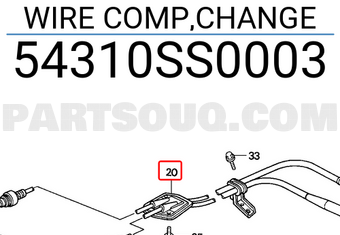 Honda 54310SS0003 WIRE COMP,CHANGE