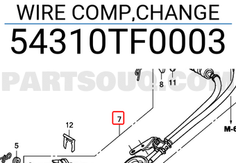 Honda 54310TF0003 WIRE COMP,CHANGE