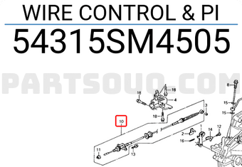 Honda 54315SM4505 WIRE CONTROL & PI