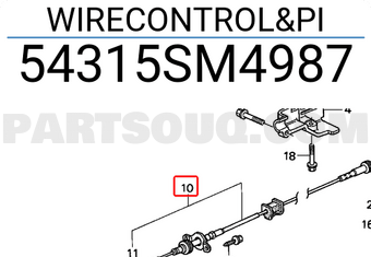 Honda 54315SM4987 WIRECONTROL&PI