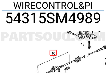 Honda 54315SM4989 WIRECONTROL&PI