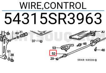 Honda 54315SR3963 WIRE,CONTROL
