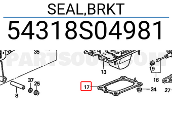 Honda 54318S04981 SEAL,BRKT