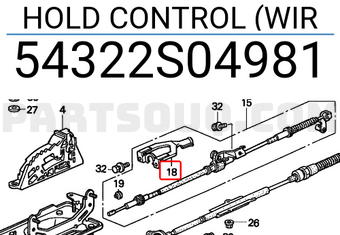 Honda 54322S04981 HOLD CONTROL (WIR