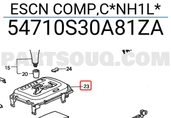 Honda 54710S30A81ZA ESCN COMP,C*NH1L*