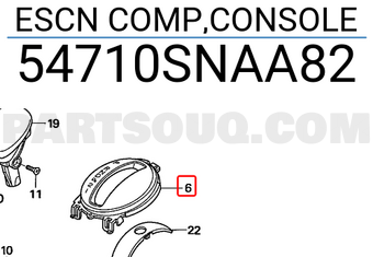 Honda 54710SNAA82 ESCN COMP,CONSOLE