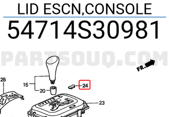 Honda 54714S30981 LID ESCN,CONSOLE