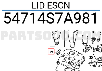 Honda 54714S7A981 LID,ESCN
