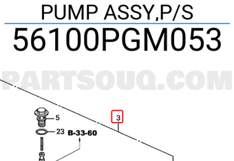 Honda 56100PGM053 PUMP ASSY,P/S