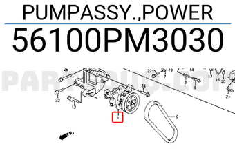Honda 56100PM3030 PUMPASSY.,POWER