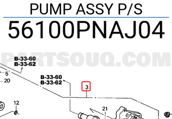 Honda 56100PNAJ04 PUMP ASSY P/S