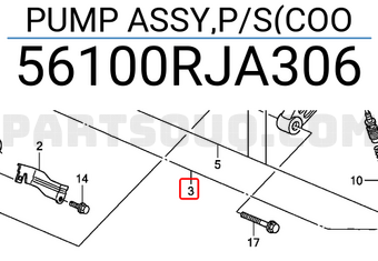 Honda 56100RJA306 PUMP ASSY,P/S(COO