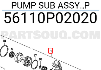 Honda 56110P02020 PUMP SUB ASSY.,P
