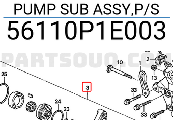 Honda 56110P1E003 PUMP SUB ASSY,P/S