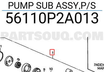 Honda 56110P2A013 PUMP SUB ASSY,P/S