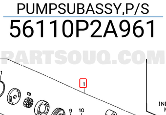 Honda 56110P2A961 PUMPSUBASSY,P/S