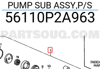 Honda 56110P2A963 PUMP SUB ASSY,P/S