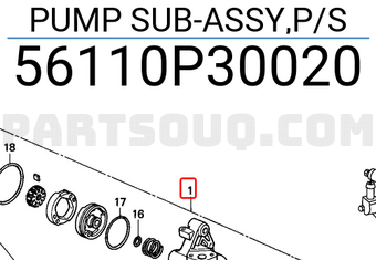 Honda 56110P30020 PUMP SUB-ASSY,P/S