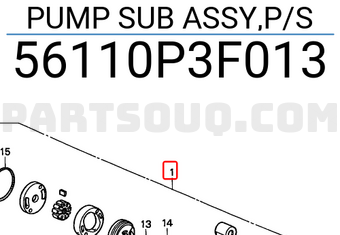 Honda 56110P3F013 PUMP SUB ASSY,P/S