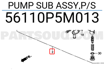Honda 56110P5M013 PUMP SUB ASSY,P/S