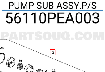 Honda 56110PEA003 PUMP SUB ASSY,P/S