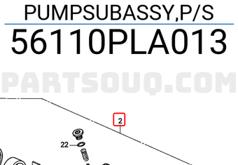 Honda 56110PLA013 PUMPSUBASSY,P/S