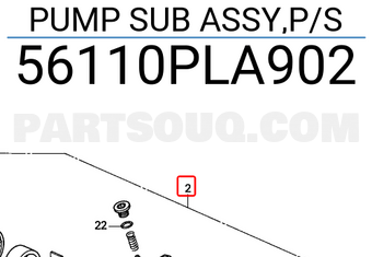 Honda 56110PLA902 PUMP SUB ASSY,P/S