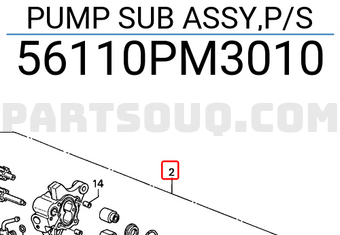 Honda 56110PM3010 PUMP SUB ASSY,P/S