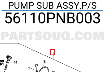 Honda 56110PNB003 PUMP SUB ASSY,P/S