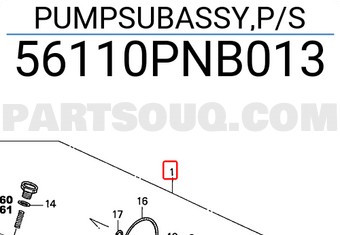 Honda 56110PNB013 PUMPSUBASSY,P/S