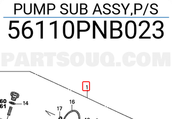 Honda 56110PNB023 PUMP SUB ASSY,P/S